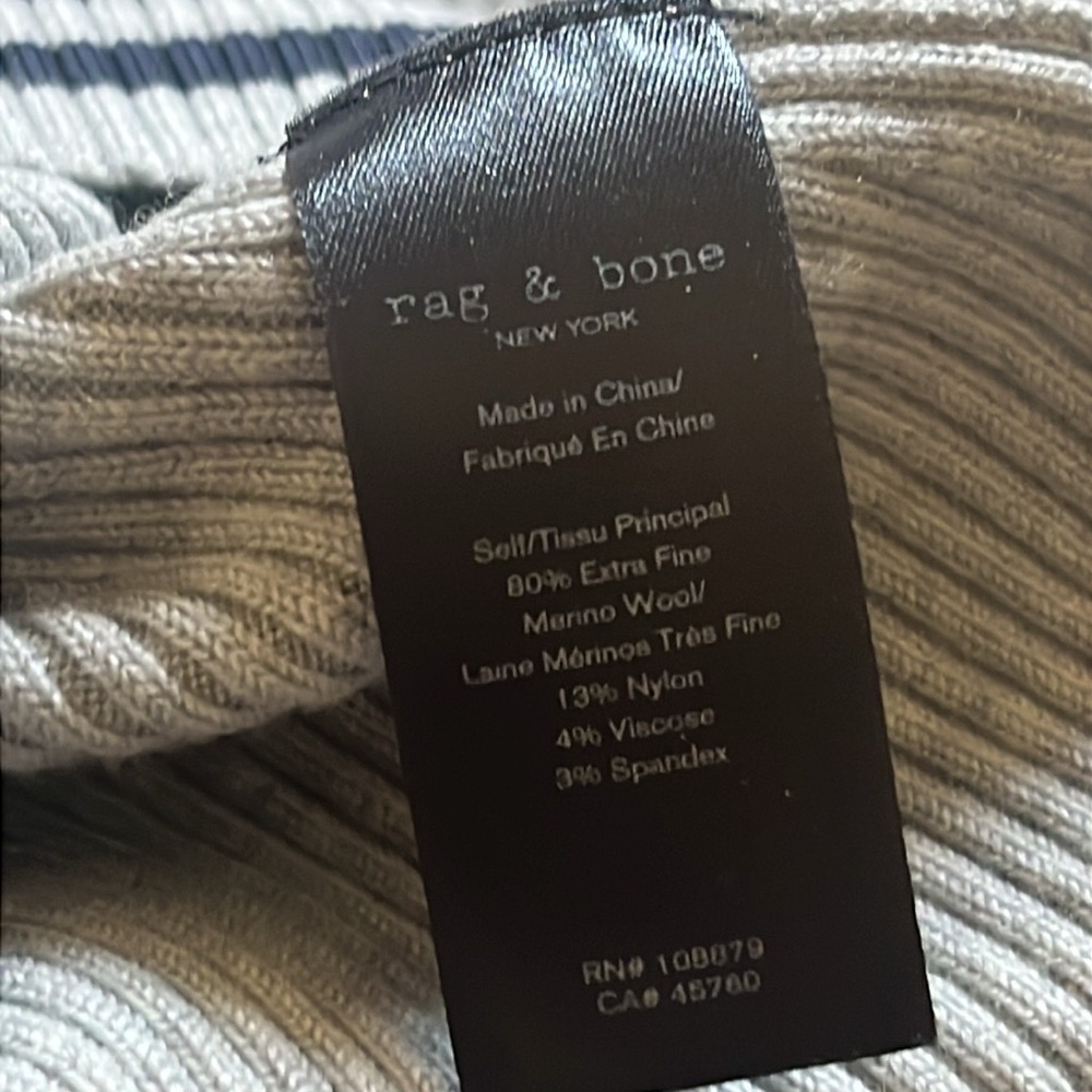 COPY - Rag & Bone Gray Ribbed Tank Top with Mandarin Collar - Picture 7 of 9